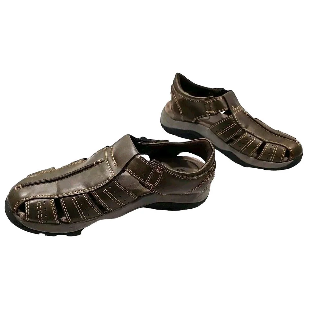 Earth Spirit Men's Sandals Jacob 2 Brown Arch Support Size 8.